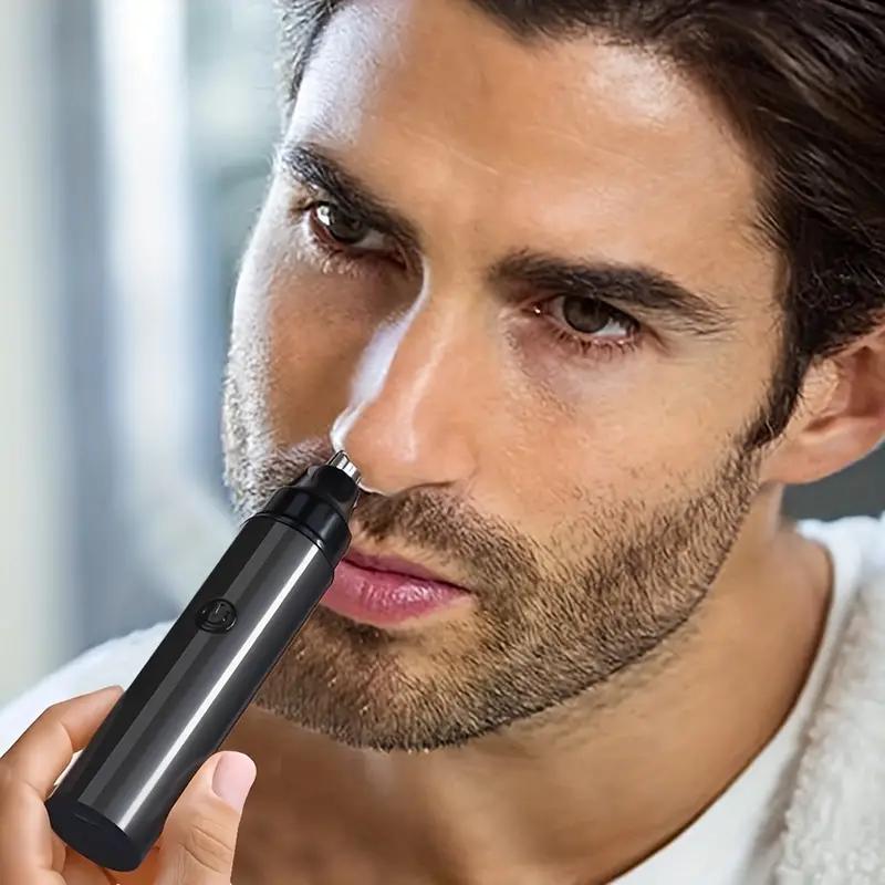 Portable USB Rechargeable Nose Hair Trimmer and Facial Hair Remover - Perfect Gift for Men
