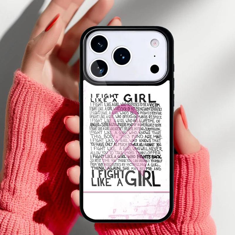 

Girl Breast Cancer Pink Ribbon Phone Case for iPhone 17 16 15 14 13 Pro Max Back Cover for 12 11 Pro Coque iPhone 11