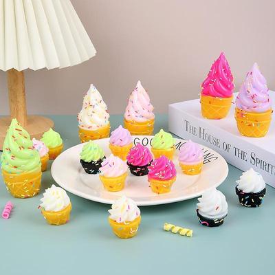 1Pc Mini Artificial Ice Cream Squeeze Toy Anti-Anxiety Stretchy Slow Rising Creative Sensory Toy Stress Relief Squeeze Object