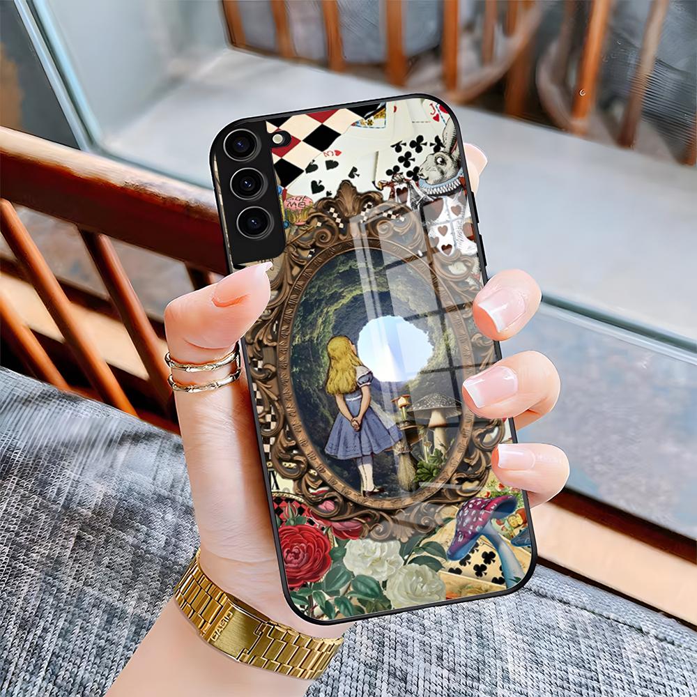 A-Alice In Wonderlands Phone Case For Samsung S25 Plus S20 S20 Plus S22 Ultra S23 FE S21 Plus S21 Ultra Glass Cover