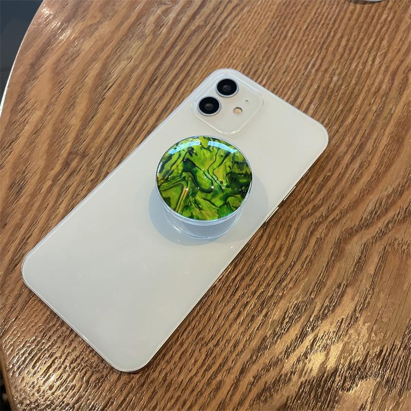 Fashion Amber Marble Universal Mobile Phone Grip Holder Finger Ring Lazy Desk Stand Forest Stripe Space Leopard Print Bracket