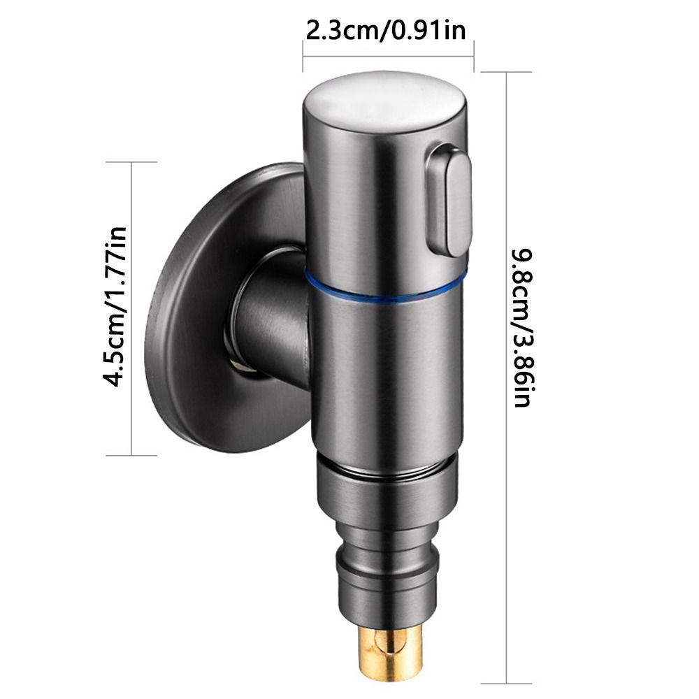 G1/2 Washing Machine Faucet Quick Opening Small Space Faucet Stainless Steel Water Tap  Bathroom