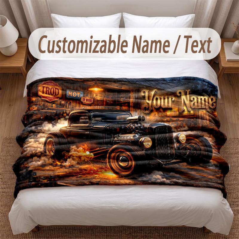 Other Similar Designs Theme Soft Blanket Personalized Custom Name Text Print Warm Blanket Home Sofa Bedroom Decor