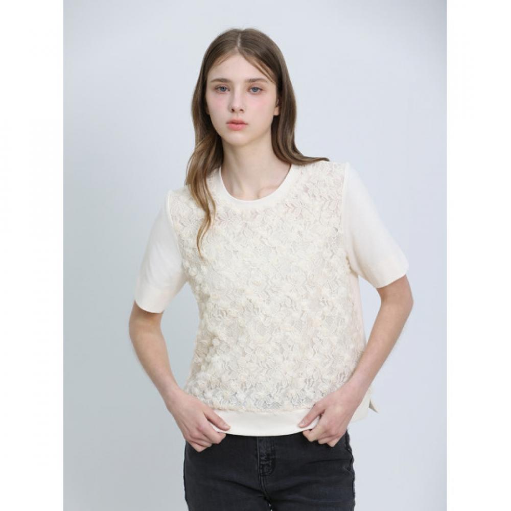 Cresson RomanTic Lace ShorT Sleeve Blouse T