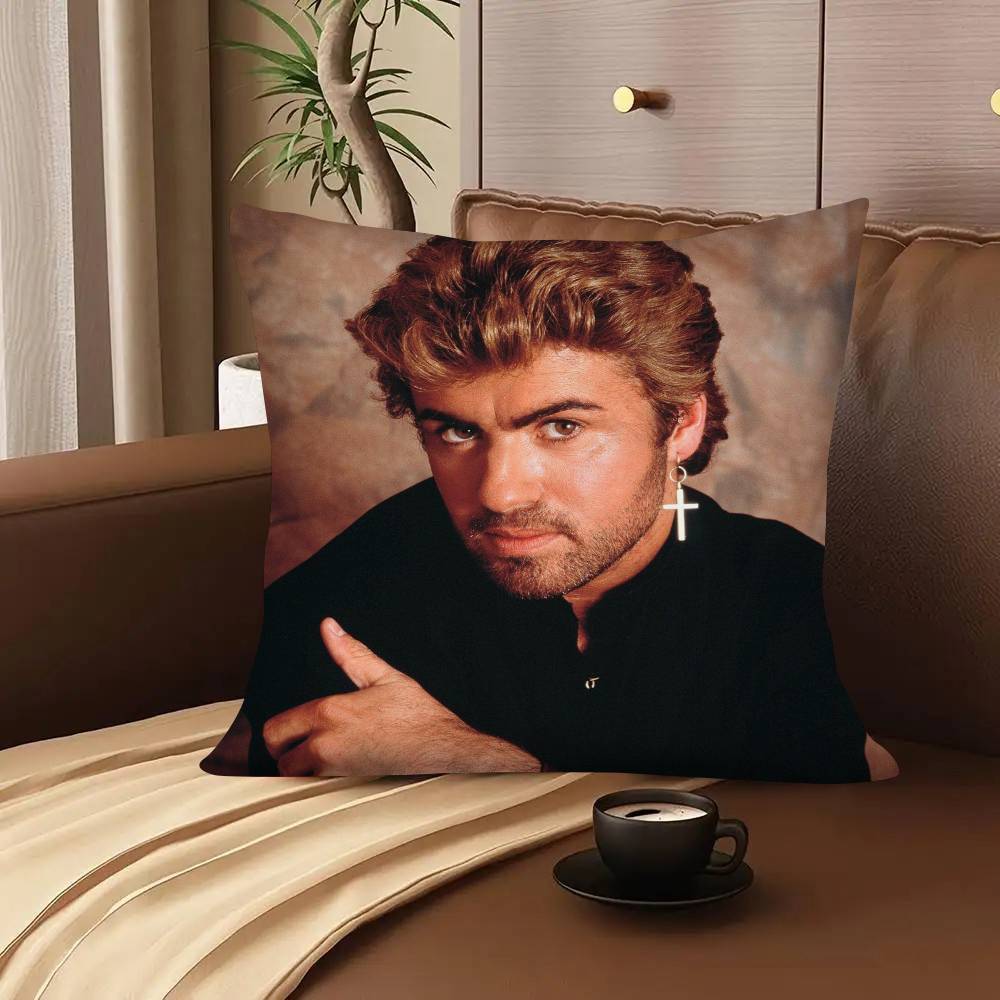 1Pc G-George Michael Pillow Case Fashion Square Pillowcase Bedroom Sofa Room Ins Decoration Leisure