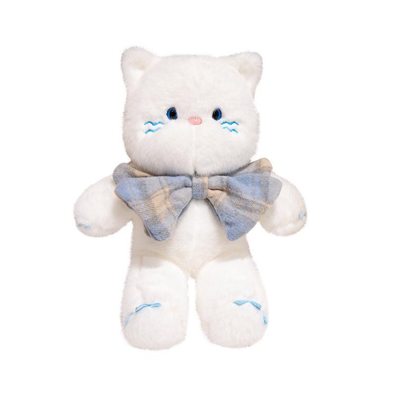 Tie Bow Cat Plush Toy Animal Dolls Pp Cotton Home Decortion Kids Birthday Gifts