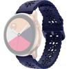 Universal Silicone Strap 20mm Soft Hollowed-out, Navy Blue