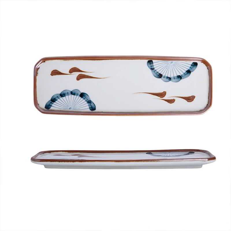 Donzhu Vintage Hand-Painted Ceramic Rectangular Plate