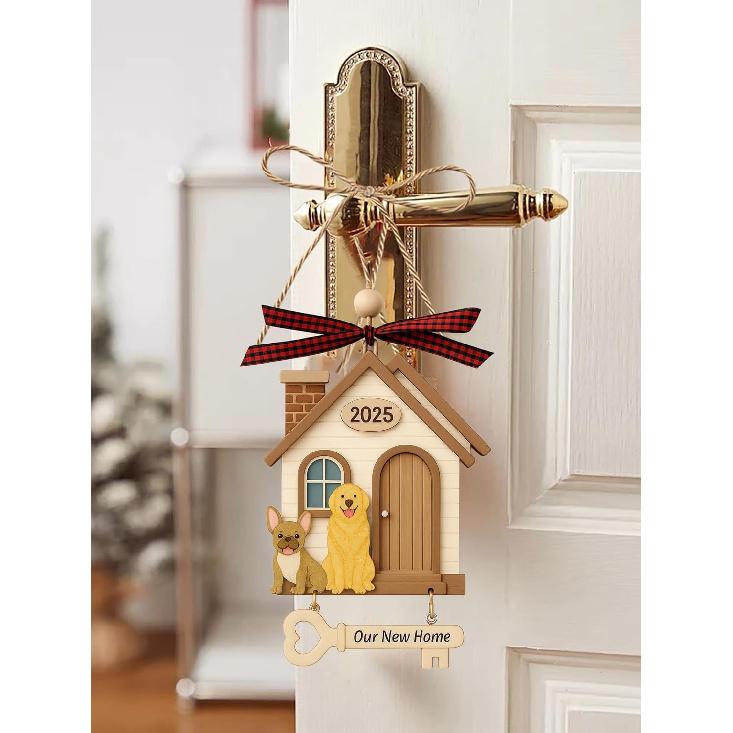House Warming Ornament 2025, Our New Home with Cute Dog, Welcome Home Gift Ideas for Her & Him or Couple, House Warming Gifts, New Homeowner Present