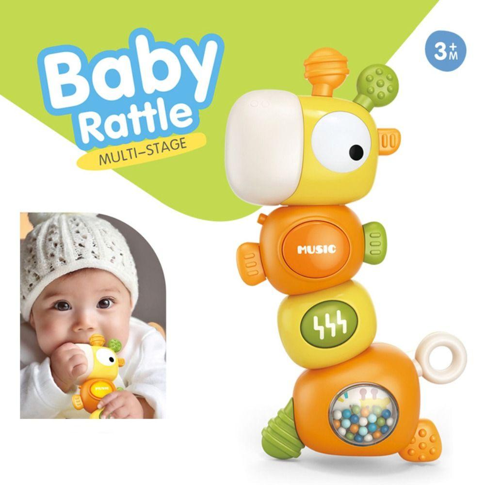 

Головоломка Музыка Ручные Колокольчики Звук и Свет Детские Прорезыватели Музыкальные Погремушки Дети Забавный Подарок оранжевый