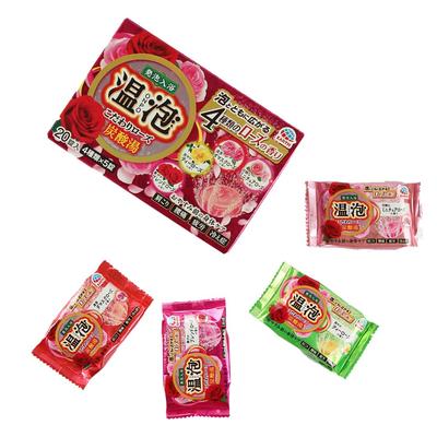 Bath Roman On4 Carbonated Bath Salt Rose 4 Types X 5p Set, 900g, 1 Set