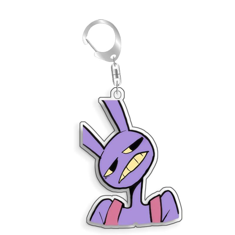 For The Amazing Digital Circus Pomni Jax Ragatha Kinger Caine Acrylic selfmade cute Cartoon Anime Keychain Pendant Toy gift 5cm