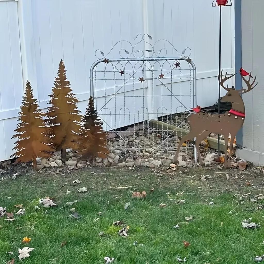 Metal Tree Decor Vintage Garden Christmas Ornament