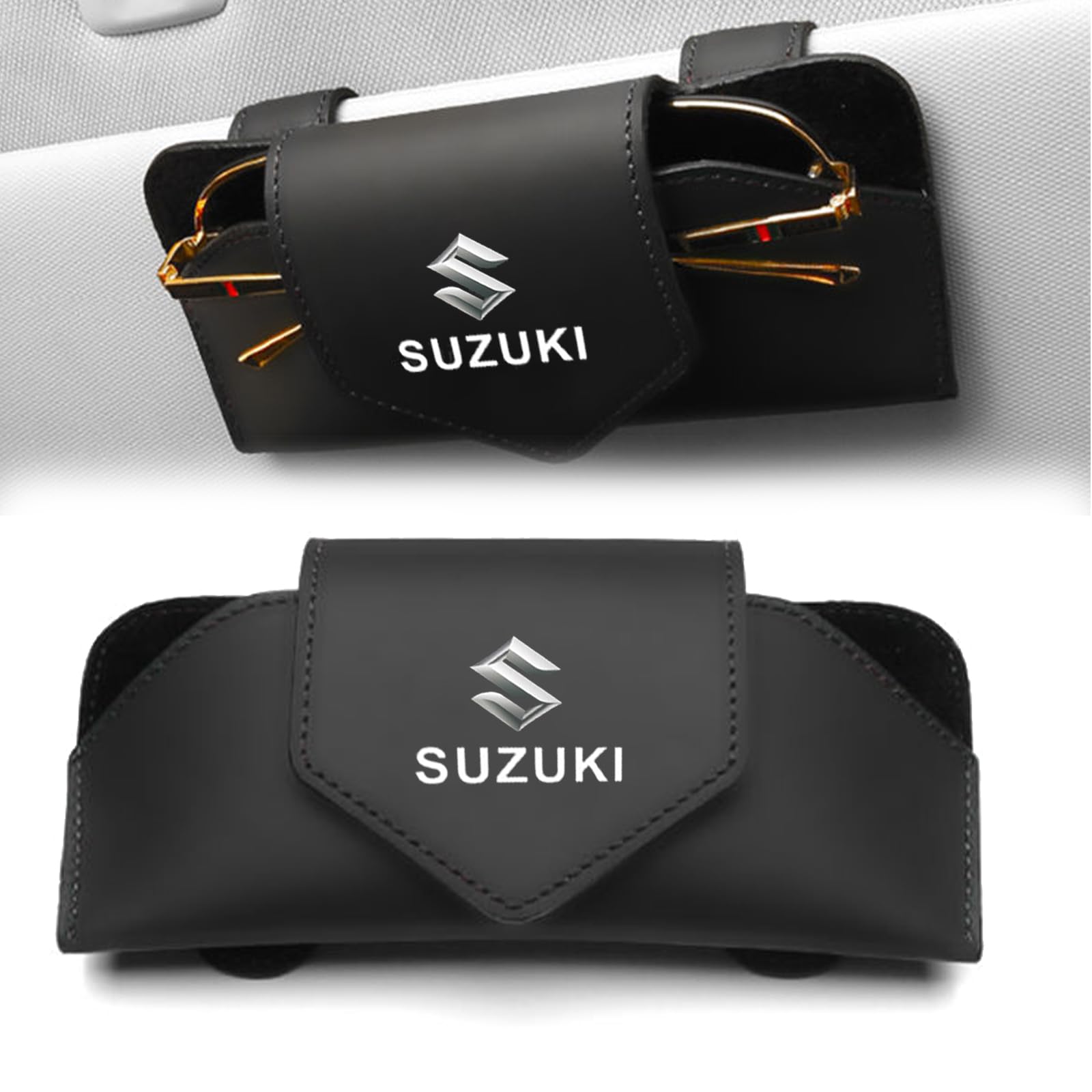 

DcariveX Sunglasses Holder, Car Glasses Holder, Car Glasses Case, Sun Visor, Storage Case, Sunglass