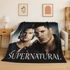 SPN Supernatural Dean Sam TV Flannel Blanket Soft Warm Throw Blanket for Bedroom Living Room Bed Travel Camping Picnic Kid