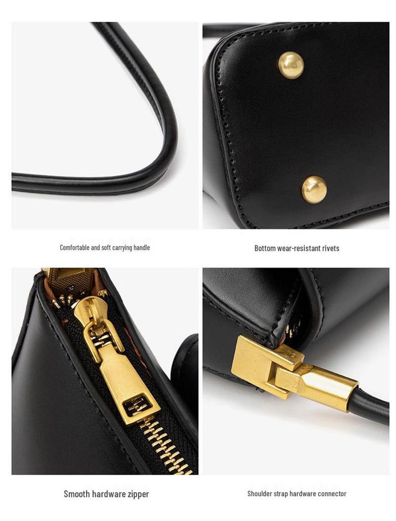 2025 Trendy Women's French Retro Baguette Shoulder Bag