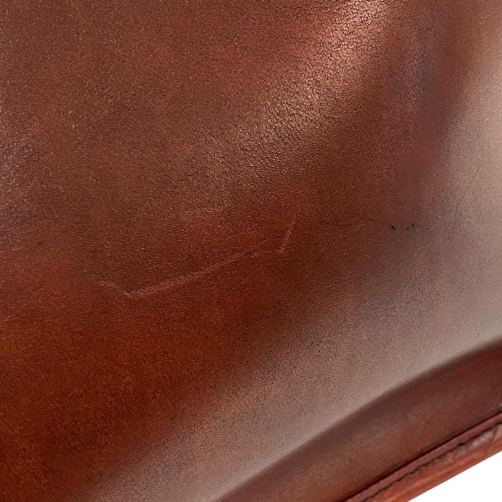 Used BerlutiShoulder Bag Red tea leather mens