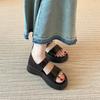 2025 new super lightweight platform sandals women's summer casual height increase with skirt temperament versatile soft-soled Roman shoes