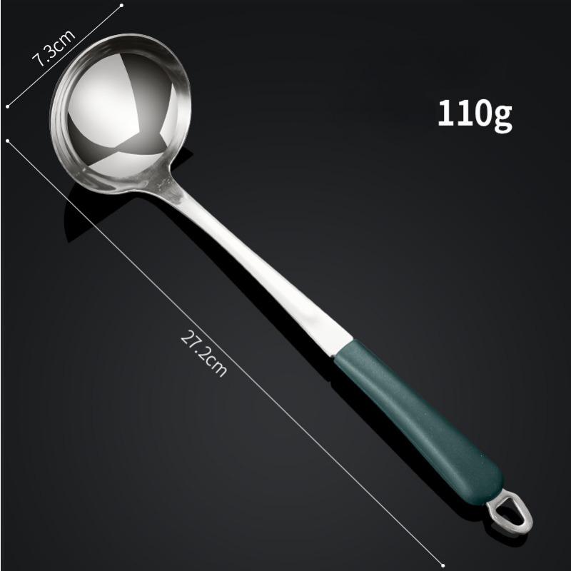 

Ложка для горячего горшка из нержавеющей стали, креативные инструменты, кухонные силиконовые утолщенные ручки, бытовой половник для супа, ложка для каши, воронка, ситечко A