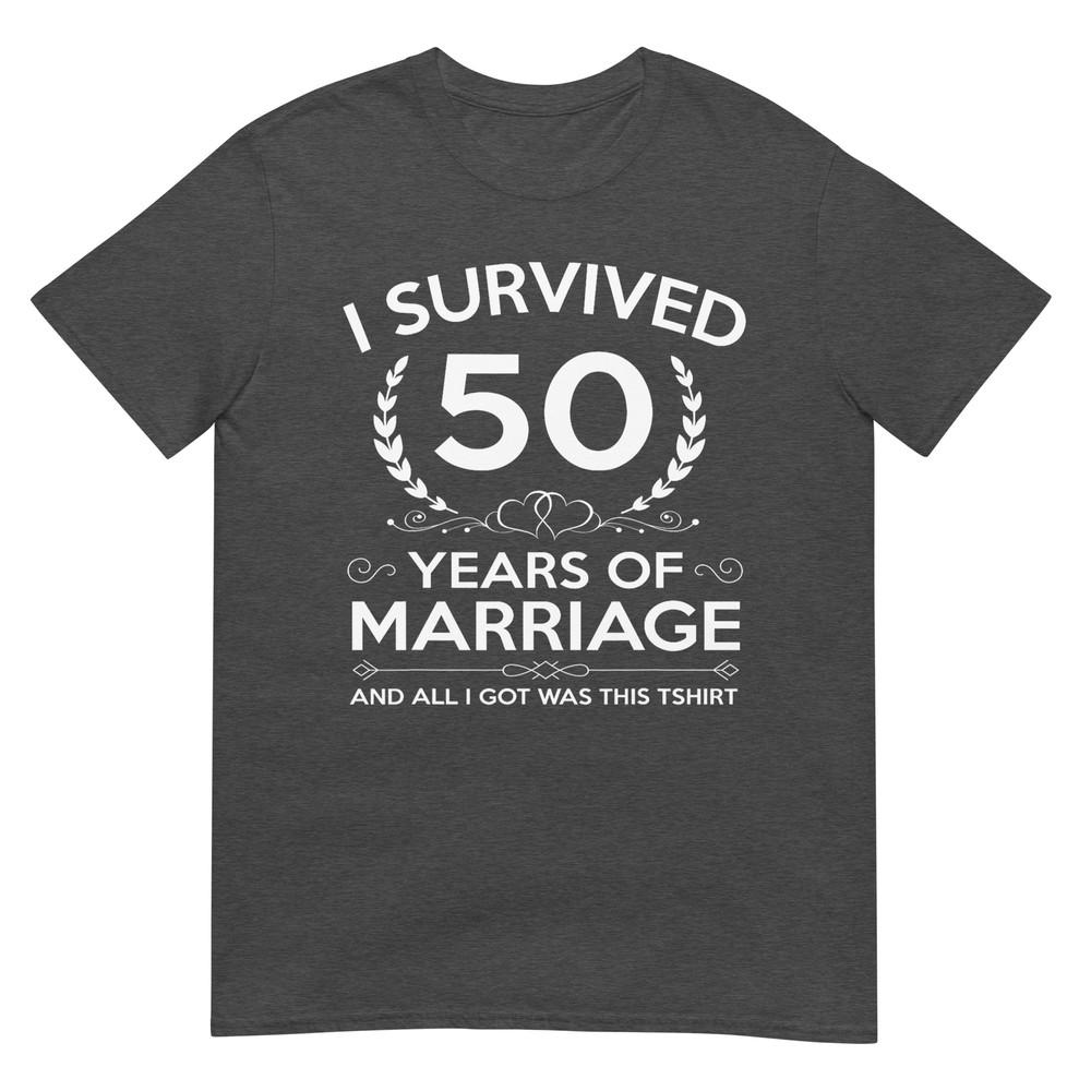 Regali Anniversario di Matrimonio 50 Anni Coppia Marito Moglie 50 Anni Maglietta