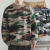 Herren Amerikanischer Retro Camouflage Locker Lässiger Rundhals-Pullover