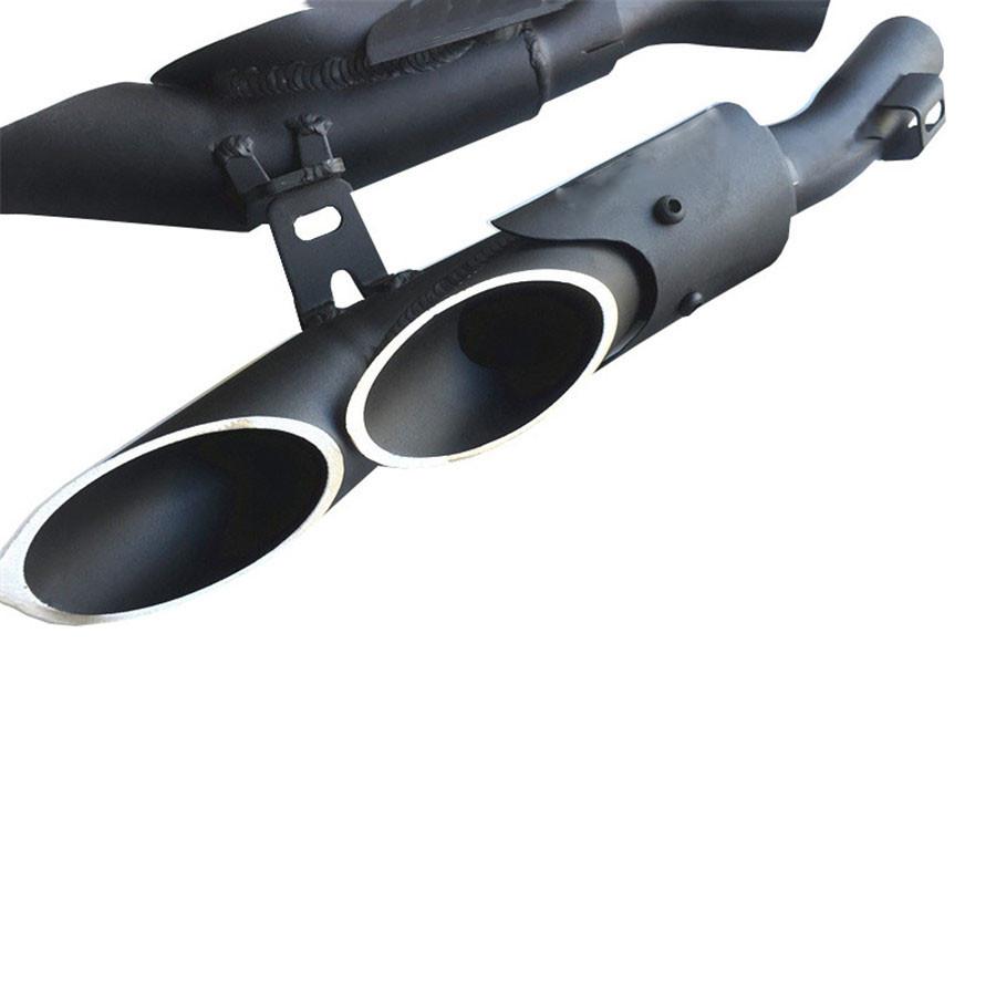 Motorcycle Exhaust System Dual Pipe Slip on Middle Pipe For Kawasaki Z1000 10-17