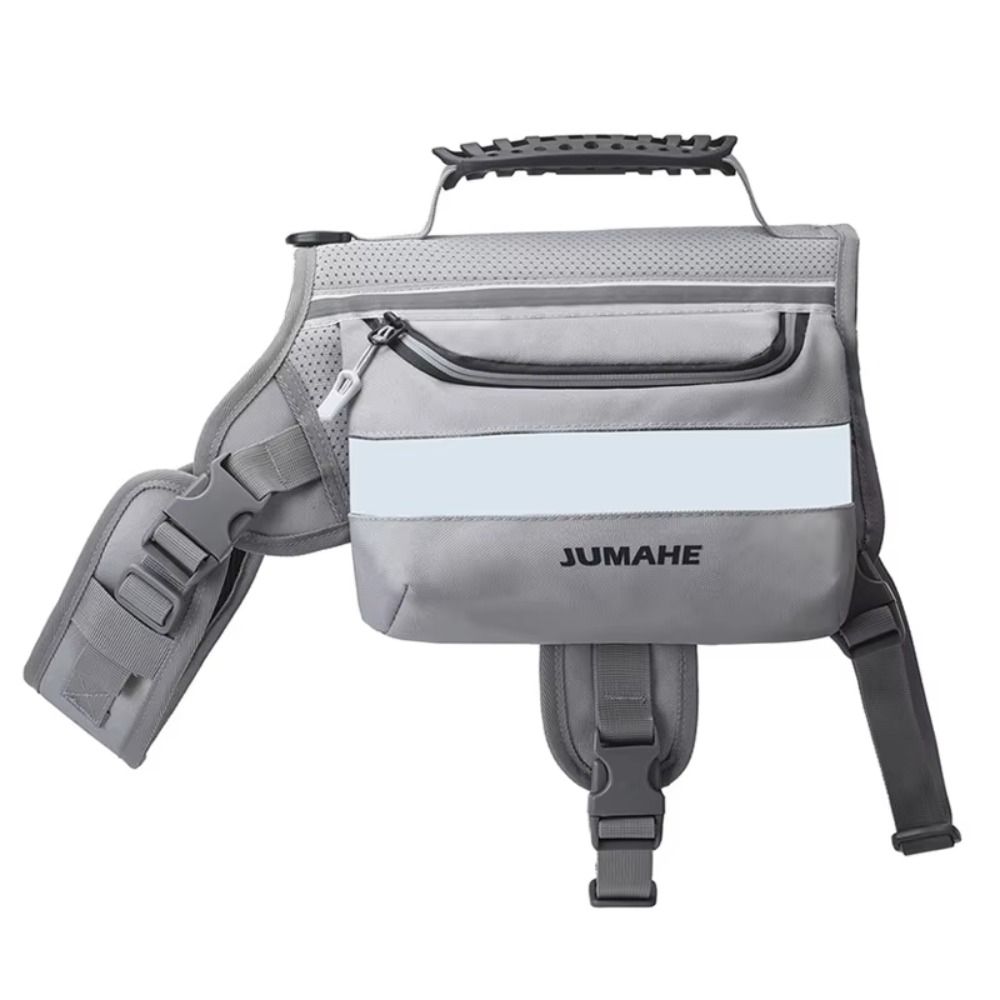 Large Capacity Dog Training Backpack Reflective Dog Harness Saddlebag Dog Snack Bag  Pet Supplies