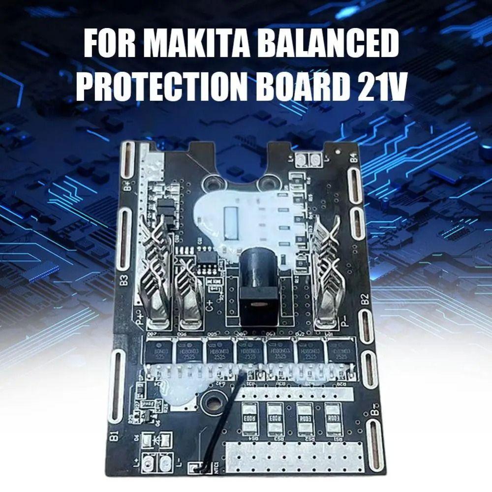 21V Battery Protection Board 7MOS Lithium Battery 18650 BMS PCB Replacement Battery Charging Protection Plate for Makita