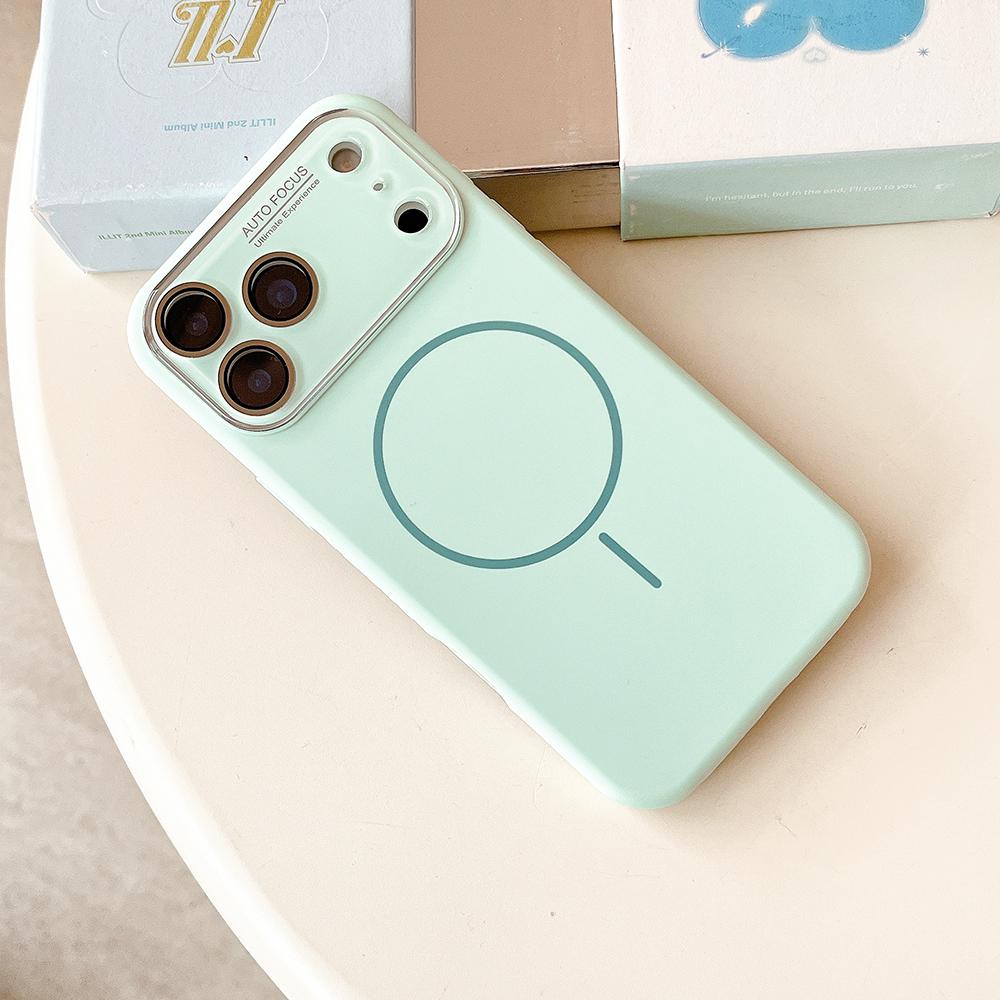 Seconds Change To 17Pro Max Liquid Silicone Magnetic Case for IPhone 17 Air 16 15 Wireless Charge Large Glass Lens Protect Cover