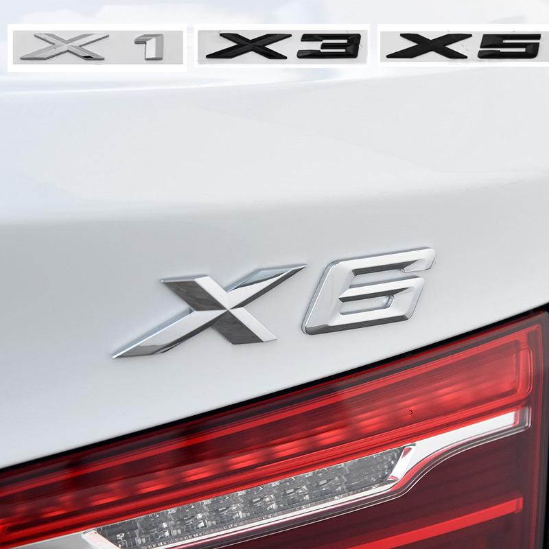ABS Badge Car Body Sticker Trunk Emblem for BMW X1 X3 X5 X6 GT Logo E46 E90 E60 F10 F11 F20 F30 G01 G20 Auto Accessories