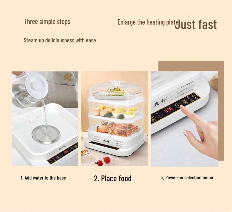 Sencor Three-Layer Multifunctional Electric Steamer with Automatic Power-Off