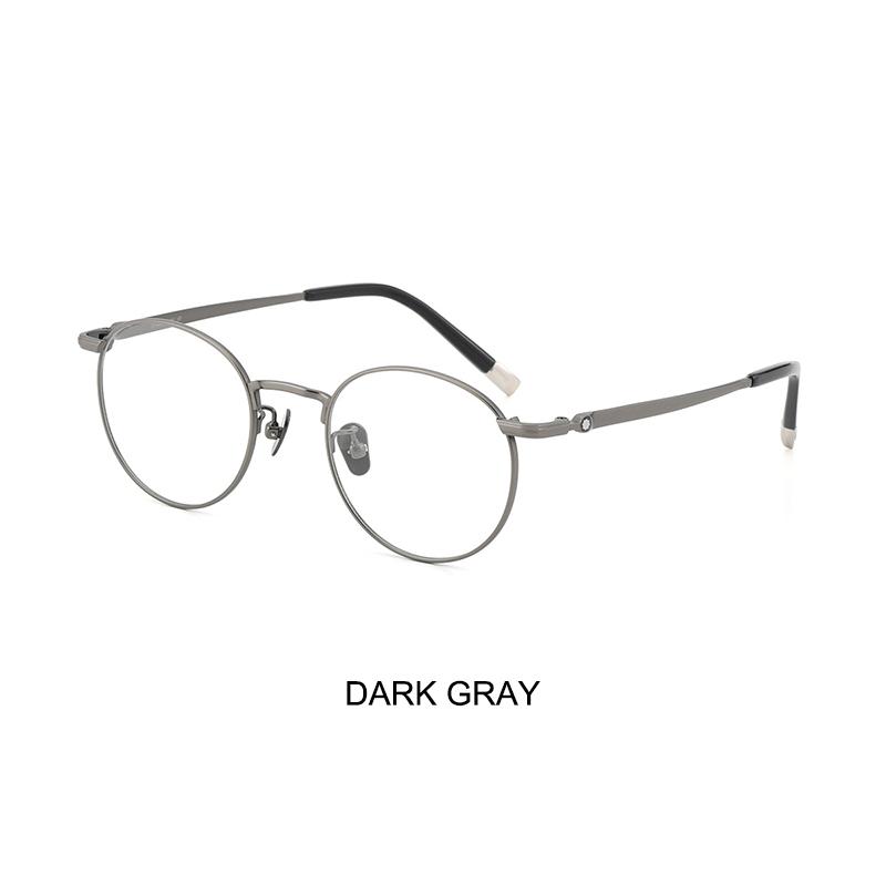 

Luxury Design Ultra-Lightweight Pure Titanium Glasses Frames Men s Small Round Frames Retro Literary Style Women Fashion Eyewear темно-сірий