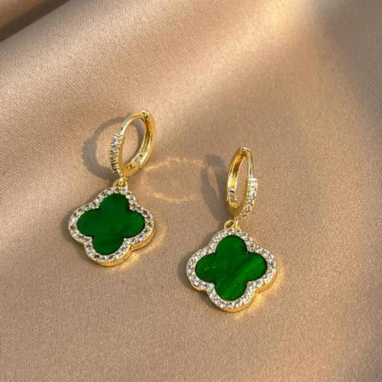 Elegant Four-Leaf Clover Earrings - 2023 Trendy Light Luxury Design