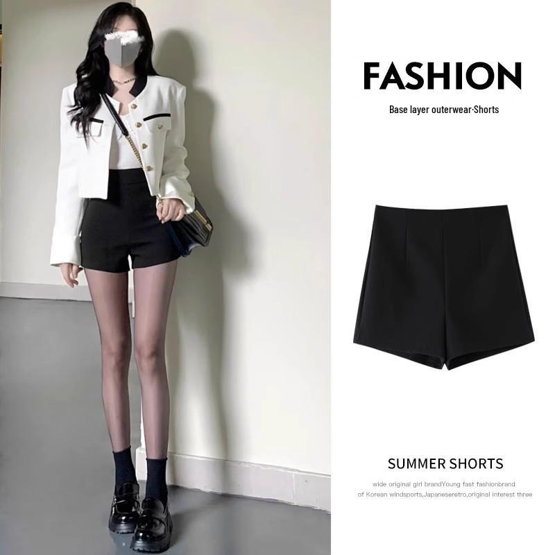 

Women s High Waist Black A-line Slim Fit Shorts - 2024 Autumn/Winter Collection M (97-107 lbs recommended)