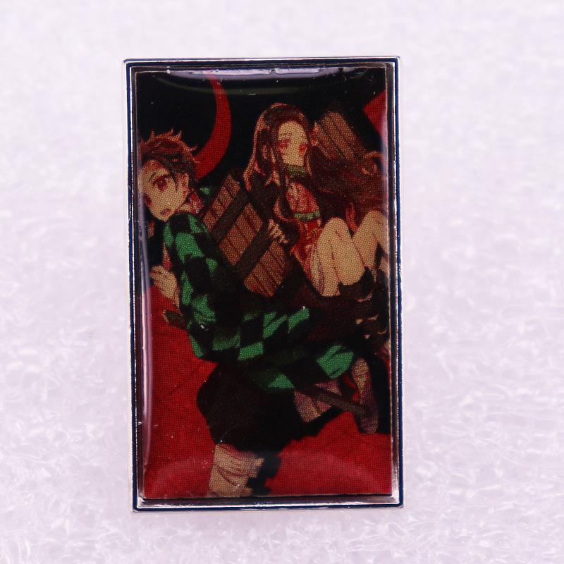 Demon Slayer Anime Lapel Pins Backpack Jeans Enamel Brooch Pin Women Fashion Jewelry Gifts Cartoon Badges