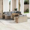 VidaXL Garden Lounge Set with Cushions 11 Pcs, Patio Sofas, Patio Furniture Set, Outdoor Furniture, Beige 3276515