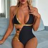 Sexy badedrakt for kvinner Polstret ryggløs bikini badetøy Belte Monokini badedrakt