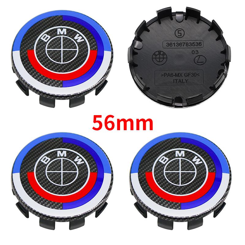 

BMW 4Pcs 56mm 68mm Wheel Center Caps For BMW 50th Anniversary M Power Carbon Fiber Hubcap Emblem Badge E46 E90 F10 F30 G20 X5