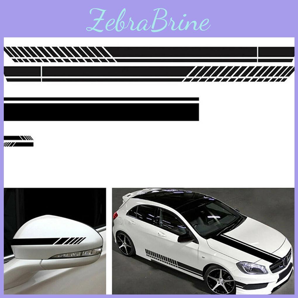 Car Sticker Auto Universal 5pcsset Non Fading Fashion Color Stripe Car Sticker Racing Strips Side Rear View Mirror Decor Decal