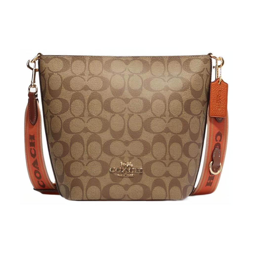 Coach Logan 26 Classic Monogram Zip Closure PVC Travel Bag Shoulder Bag Crossbody Bag Medium Women Bags Khaki CH484-IMVGM