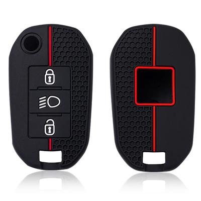 Remote Silicone Car Key Chain Ring Shell Cover Case Holder 3 Button For Peugeot 208 301 308 508 5008 3008 Citroen 2010