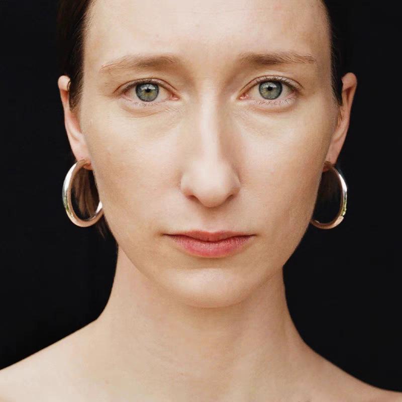 Fashion Commuting Must Enter C-Shaped Size Plain Ring S925 Silver Needle Stud Earrings Niche Temperament Personalized Earrings