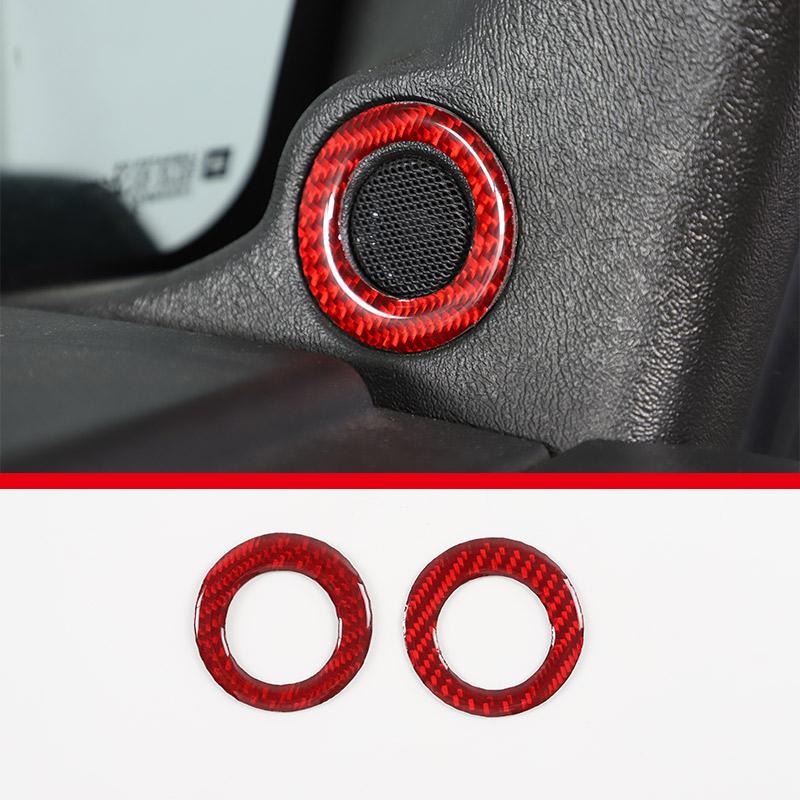 Red Soft Carbon Fiber Door Handle Steering Wheel Gear Shift Trim Cover Stickers Fit For Hummer H2 2003-2007 Interior Accessories