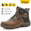 Men’s Four-Season Steel Toe Safety Boots: Anti-Smash, Anti-Puncture, Wear-Resistant, Comfortable High-Top Work Shoes