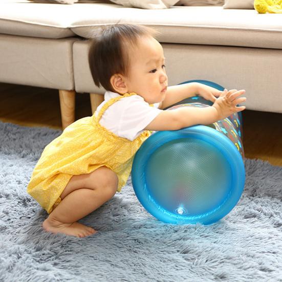 Infant Crawling Roller Toy Portable Wear-resistant Transparent Quick Inflatable Early Development Toy Daily Use