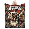 Red Dead Redemption 2 Decken Reise Büro Flanell Überwurfdecke Für Schlafzimmer Super Warm Benutzerdefiniert DIY Tagesdecke Geburtstagsgeschenk