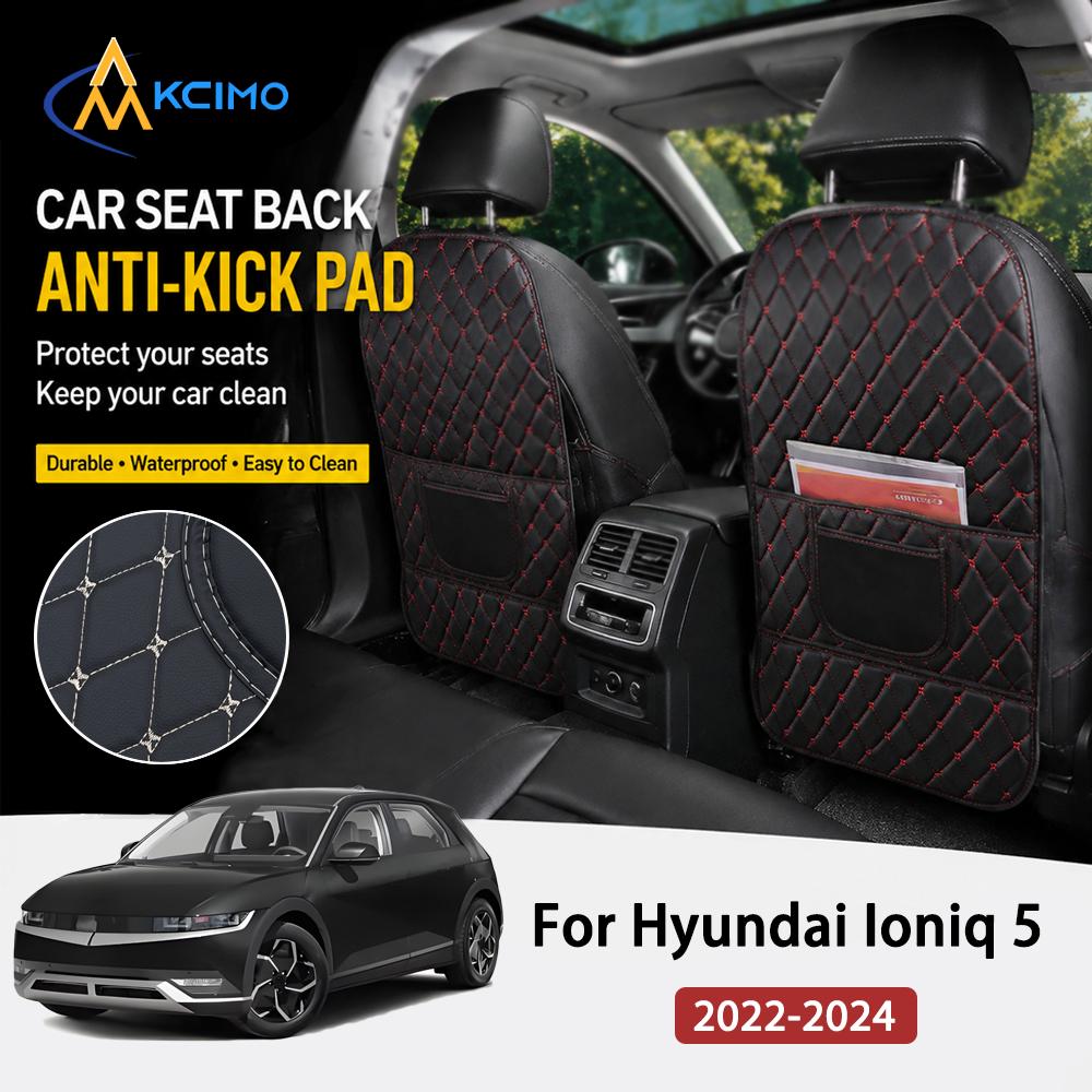 New Seat Anti Kick Pad for Hyundai Ioniq 5 2022-2024 PU Leather Car Anti-Kick Mats Auto Seat Back Protector Cover Durable Pads