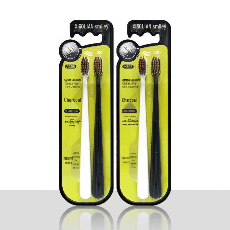 

Changxiao Changshan Smiley Face Charcoal Gold Toothbrush