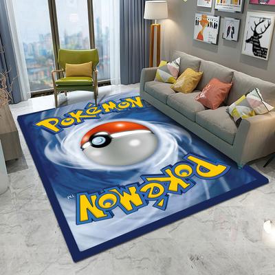  Poke Ball Pokemon Card Carpet Cartoon Living Room Bedroom Kitchen Sofa Balcony Rug Non-slip Washable Home Decor Mat