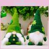 Adorable Green Leaf Festival Gnome Decor St Patrick's Day Clover Plush Figure